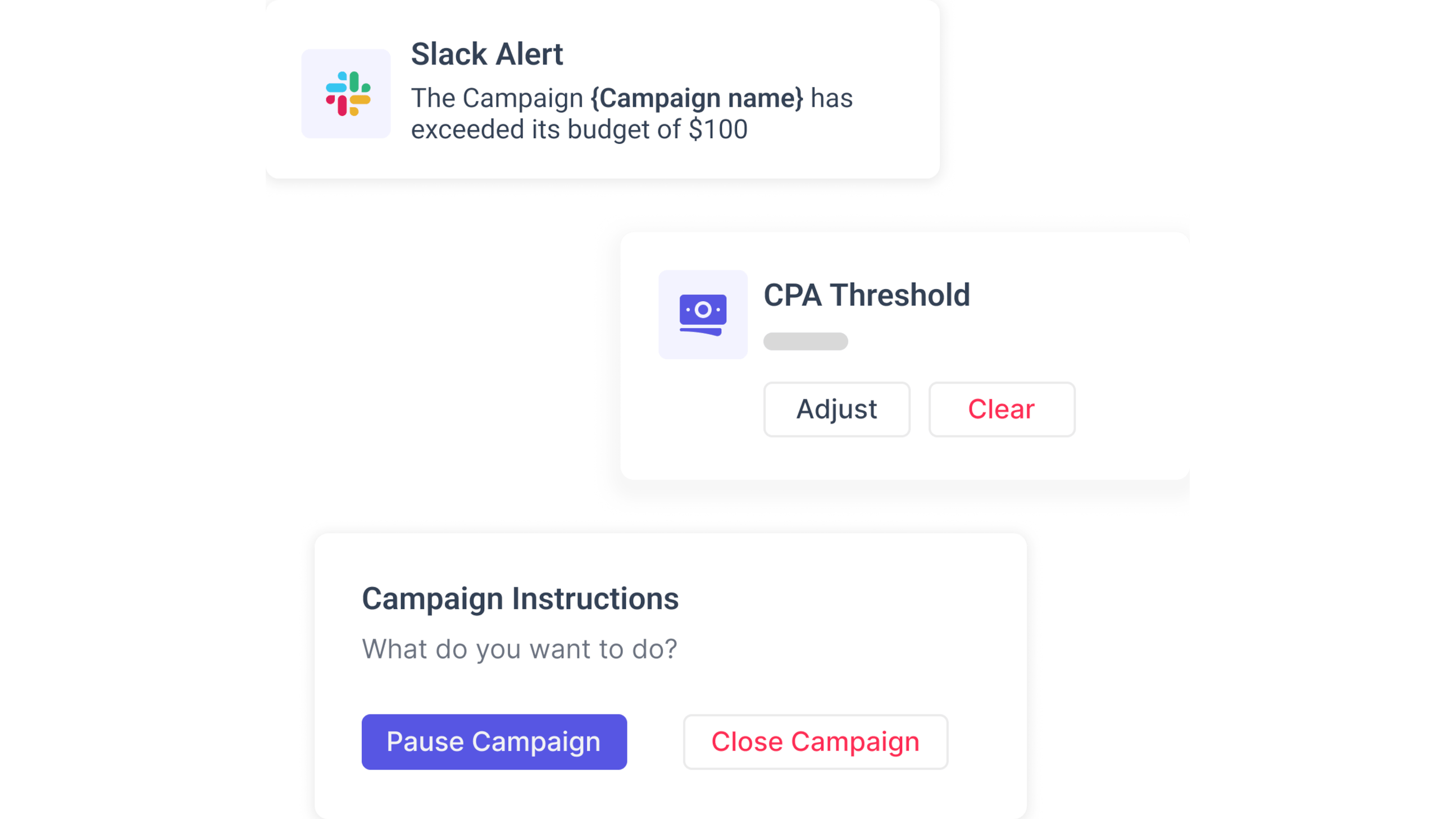 Slack CPA Campaign Notification